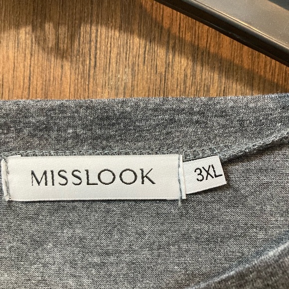 High/Low heather gray shirt - Picture 3 of 3